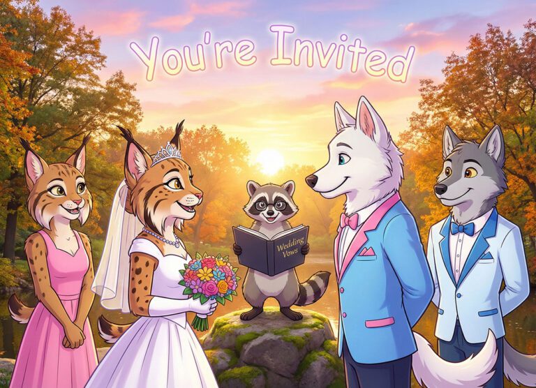 Luv Rox Exotic Wedding Invitation